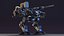 3D model Large Walking Combat Machine with Pilot