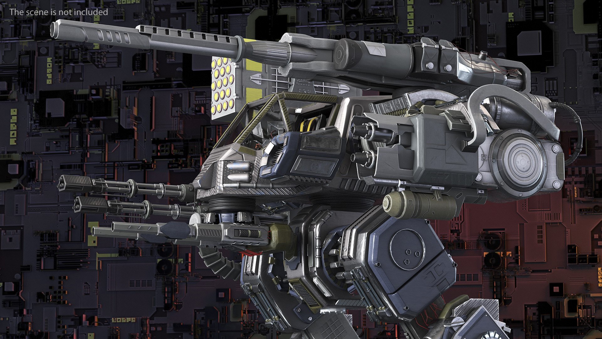 3D model Large Walking Combat Machine with Pilot - TurboSquid 2170266