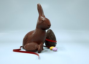 chocolate easter eggs 3D