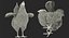 rooster chickens 3D model