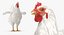 rooster chickens 3D model