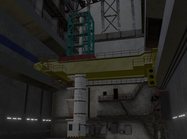 modelo 3d Sala central del reactor nuclear de Chernobyl RBMK-1000 -  TurboSquid 1610949