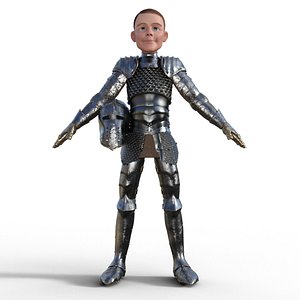 3D Cartoon Warrior Man 3D