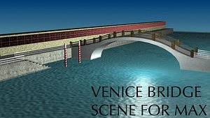 Italian Venice Bridge Scene