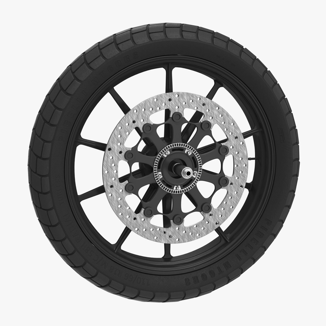 Motorcycle Front Wheel 2 3D Model 3D model preview