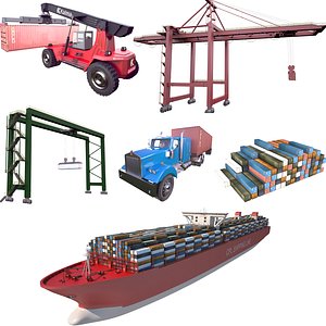 equipment containers 1 stacker 3D model