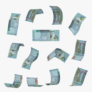 3D Jordan 20 Dinars Falling Notes