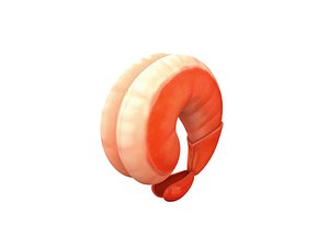3D shrimp cartoon model