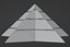 Futuristischer Pyramidenbau mit zwei Gipfeln