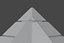 Futuristischer Pyramidenbau mit zwei Gipfeln