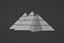 Futuristischer Pyramidenbau mit zwei Gipfeln