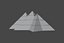 Futuristischer Pyramidenbau mit zwei Gipfeln