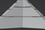 Futuristischer Pyramidenbau mit zwei Gipfeln