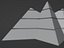 Futuristischer Pyramidenbau mit zwei Gipfeln