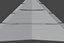 Futuristischer Pyramidenbau mit zwei Gipfeln