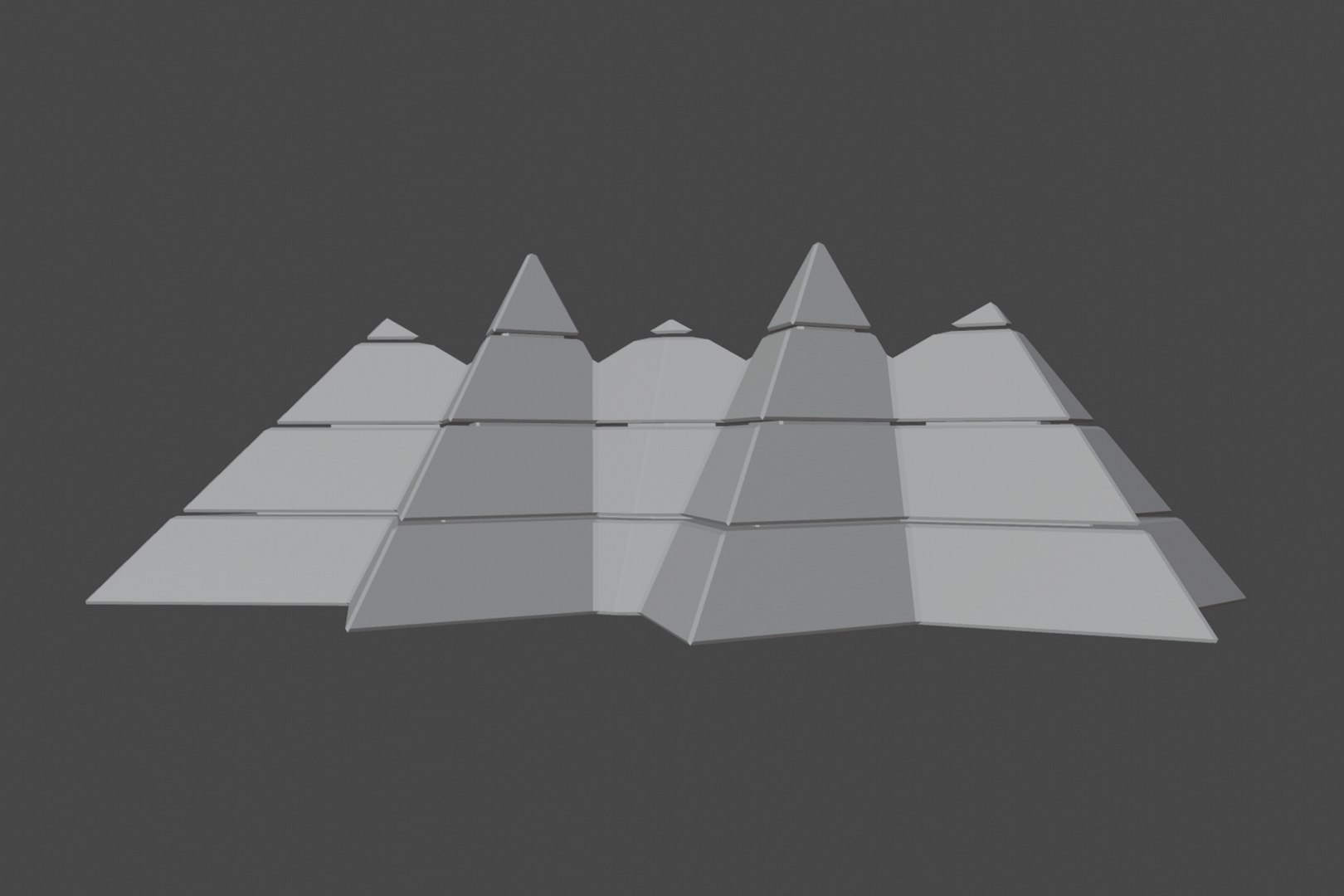3D Futuristic Pyramidal Build Two Peaks model - TurboSquid 1951958