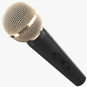 3D Golden Microphone