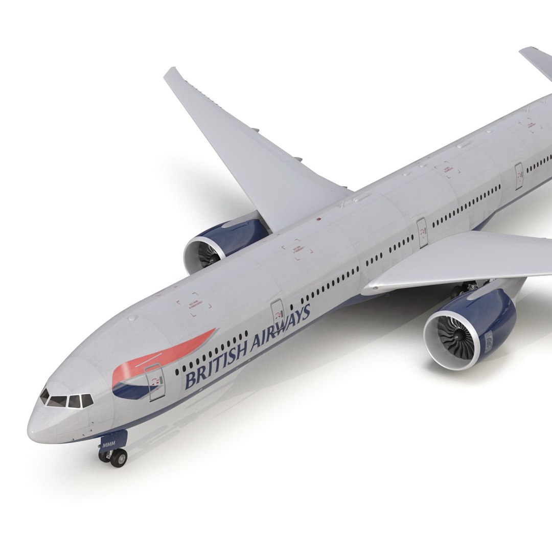 Boeing 777-300er British Airways 3d Model