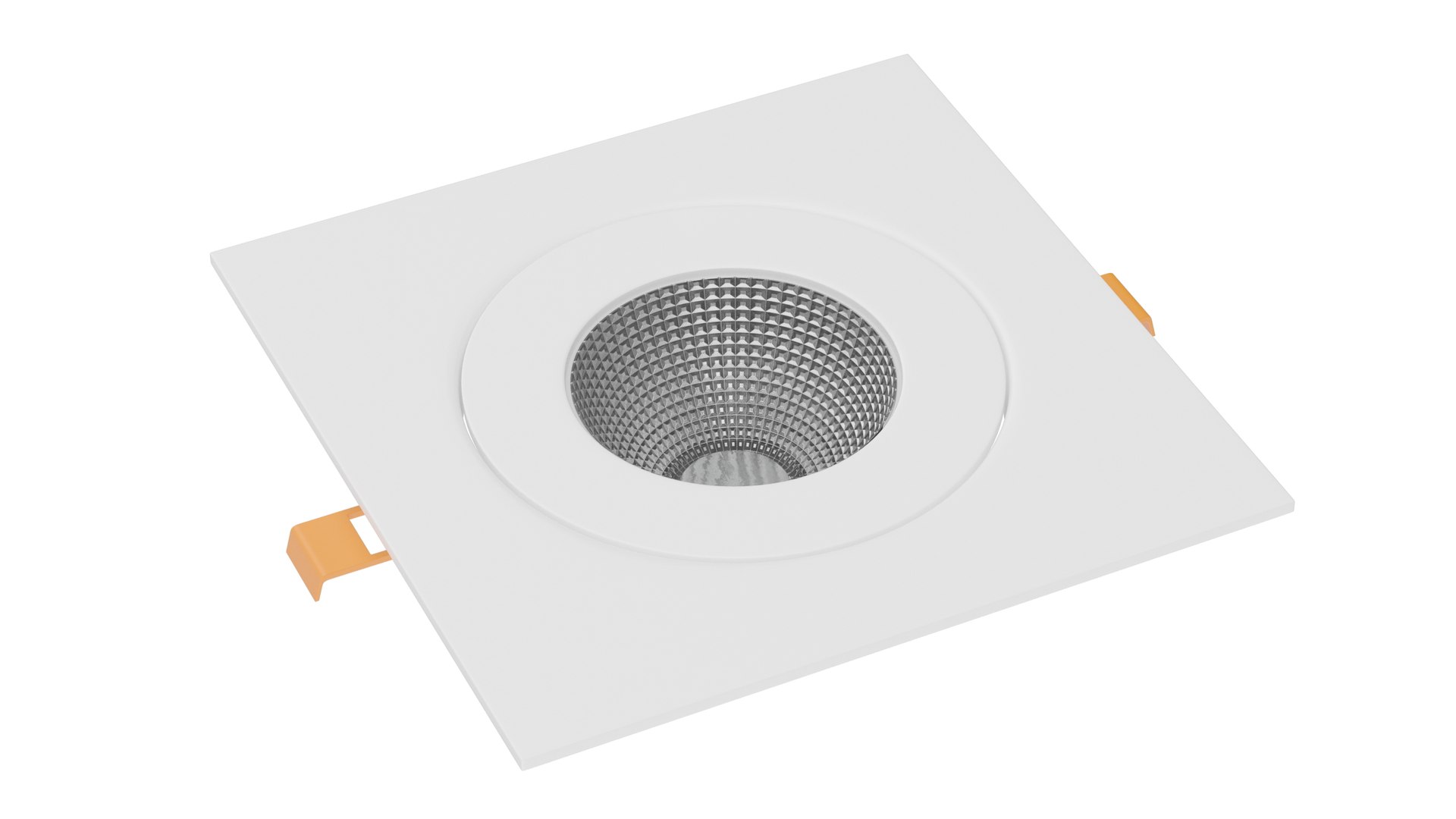 Recessed Modular Ceiling Lamp White 3D model preview