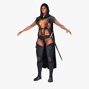 3D Warrior woman model