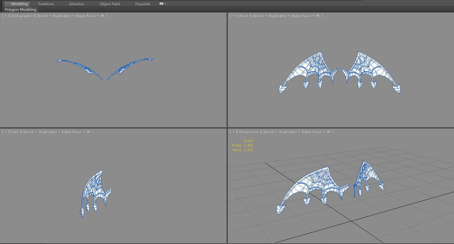 Cartoon Black Devil Wing - Halloween 3D Model - TurboSquid 2104543