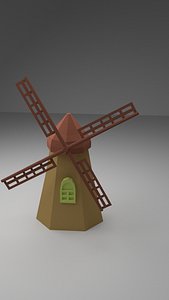 3d model windmill games modeled