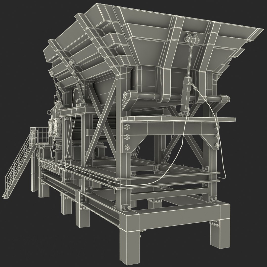 3ds max stone crusher machine