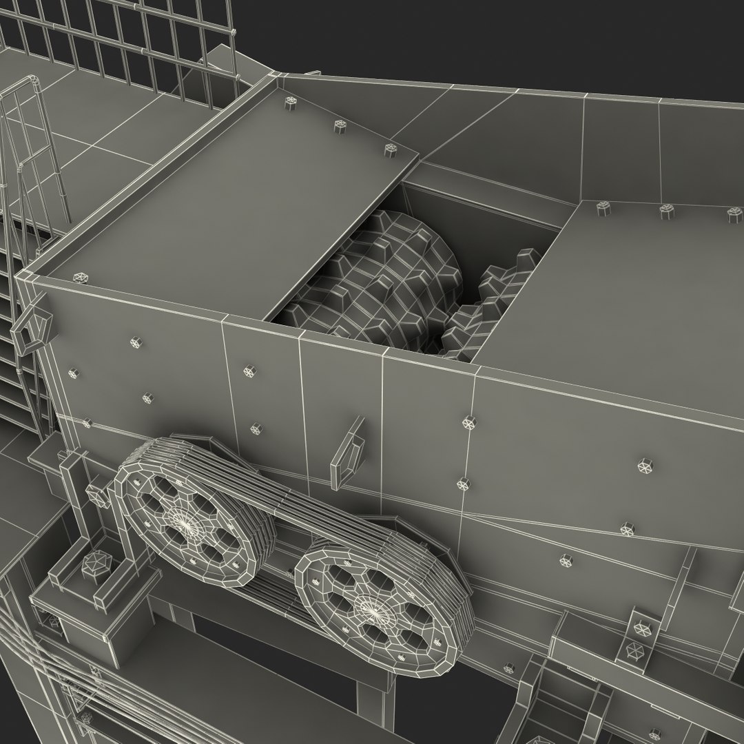 3ds max stone crusher machine