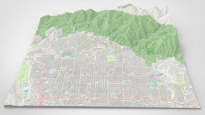 3D Cityscape Altadena Los Angeles County California United States