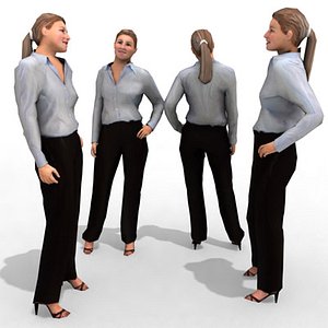 - business female character 3d max