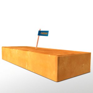 3D cheddar cheese