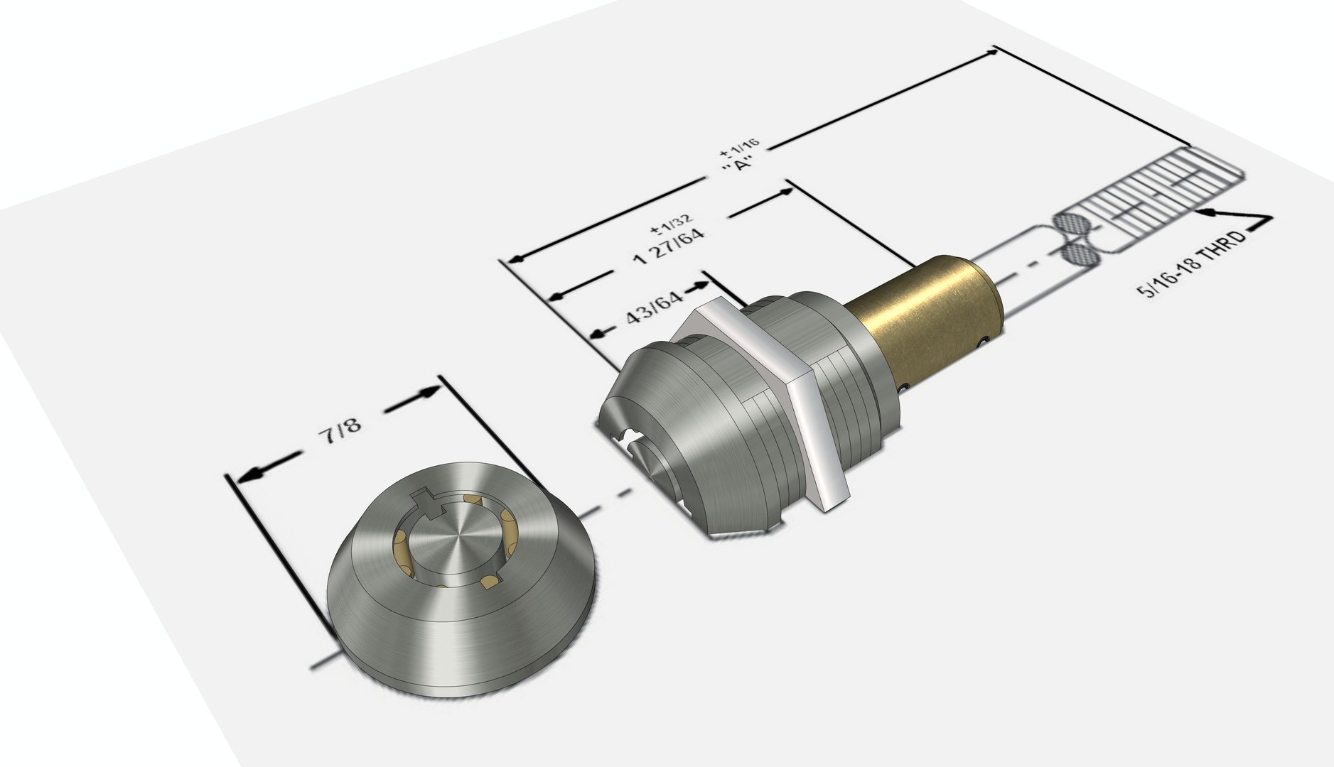 3D Model Tubular Lock Screw Type TurboSquid 2183565