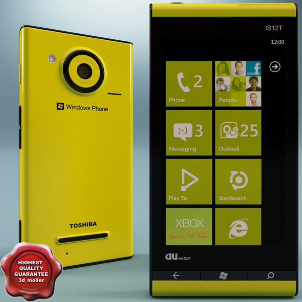 3d model fujitsu toshiba is12t yellow