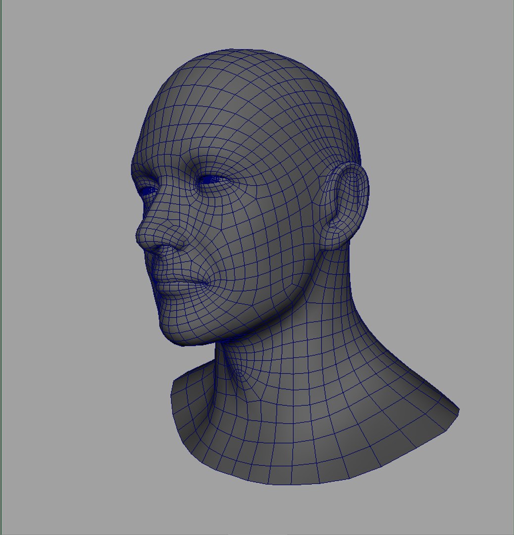 Male Head Human Skin Obj