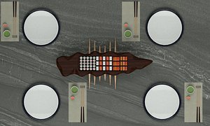 3D sushi and chopstick model