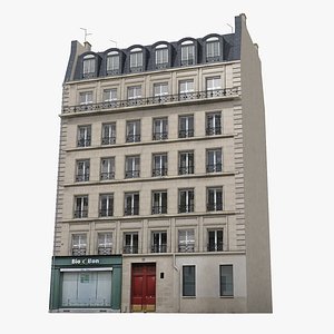 Photorealistic Paris Building 06 3D