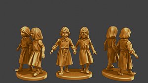ww2 Casual Little Girl CLG1 0045 3D model