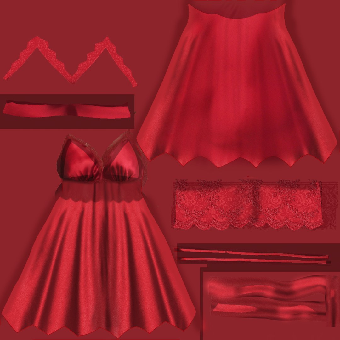 Babydoll Cami Dress 3D model https://p.turbosquid.com/ts-thumb/p6/h4giof/iw/texturemapred2/jpg/1644754344/1920x1080/fit_q87/917d87cccfd3294dc4190c9d80680c6595027d31/texturemapred2.jpg