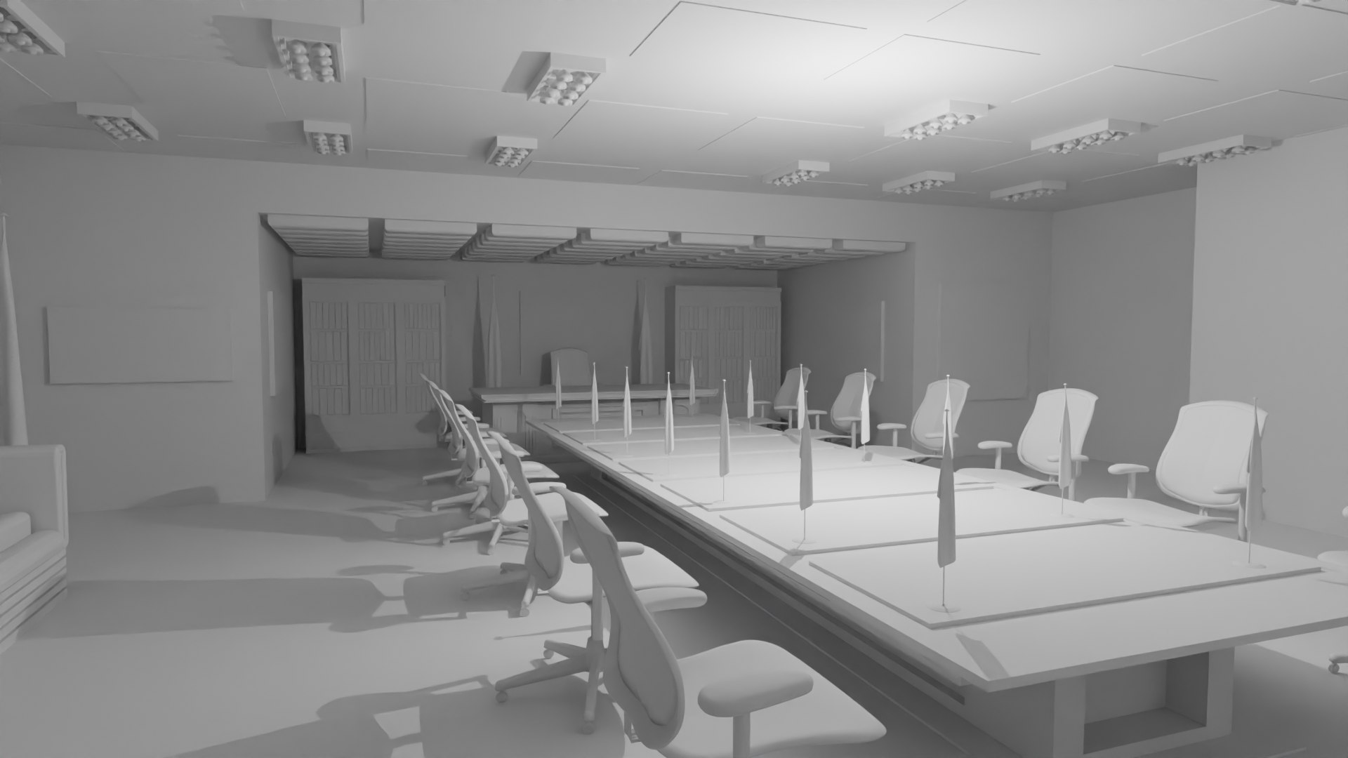 3D President Office No Material model - TurboSquid 2178761