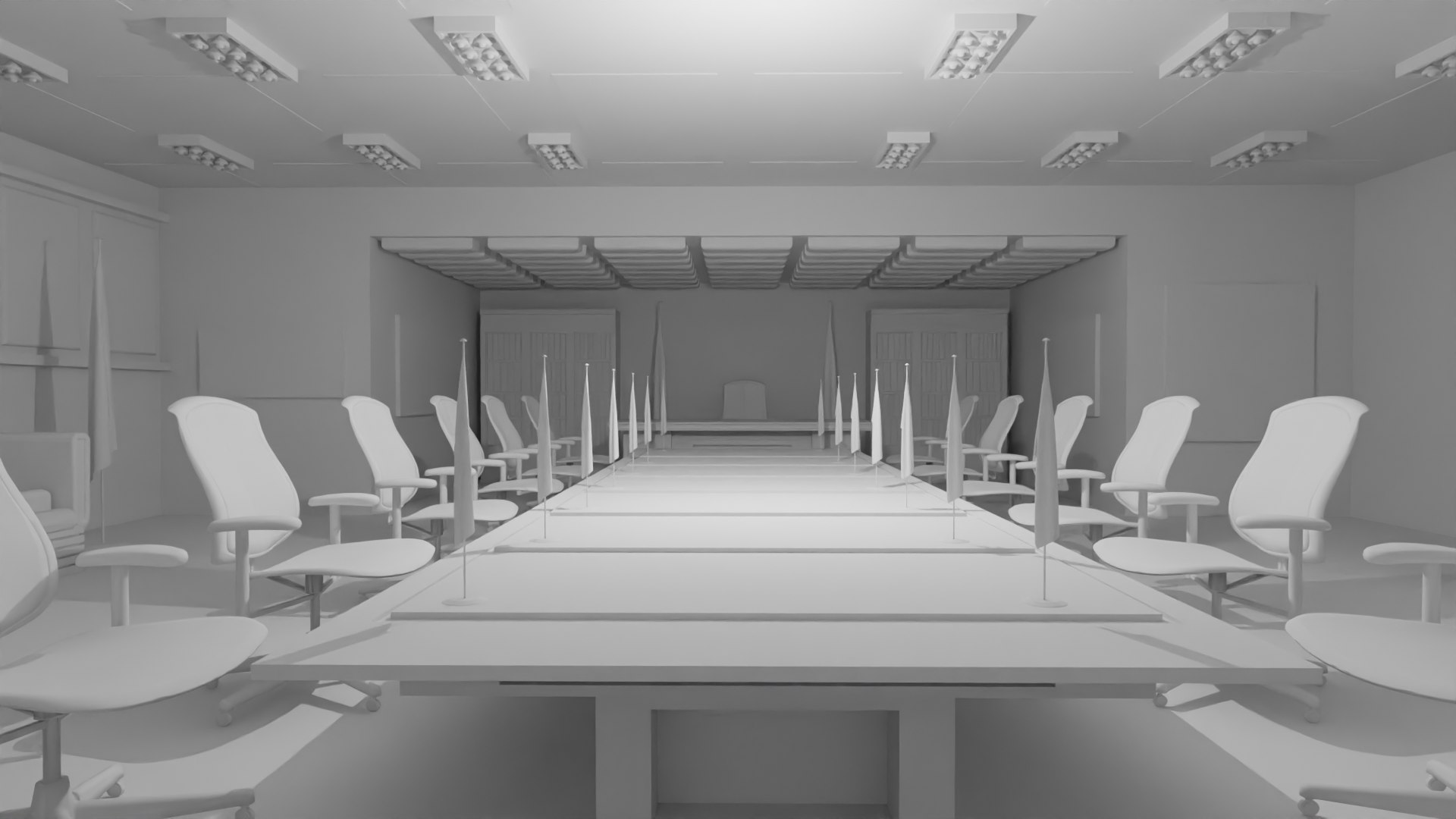 3D President Office No Material model - TurboSquid 2178761