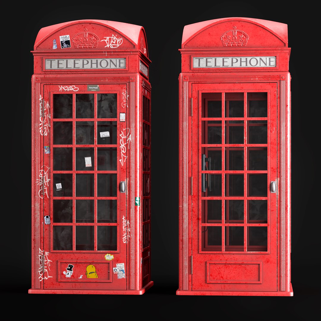 London Telephone Booth 3D - TurboSquid 1714930