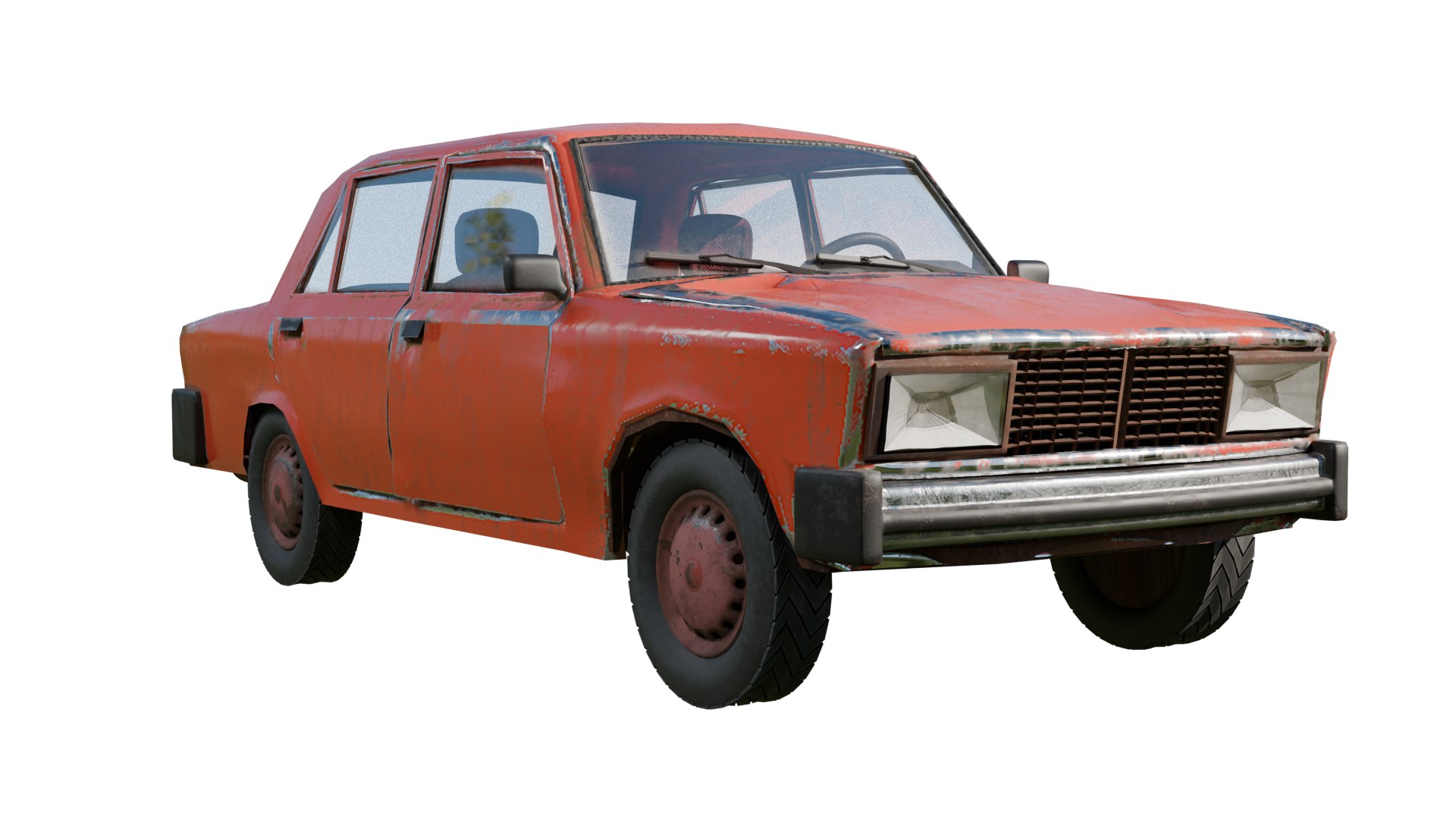 3D Model Old Car Lada Riva - TurboSquid 2389444