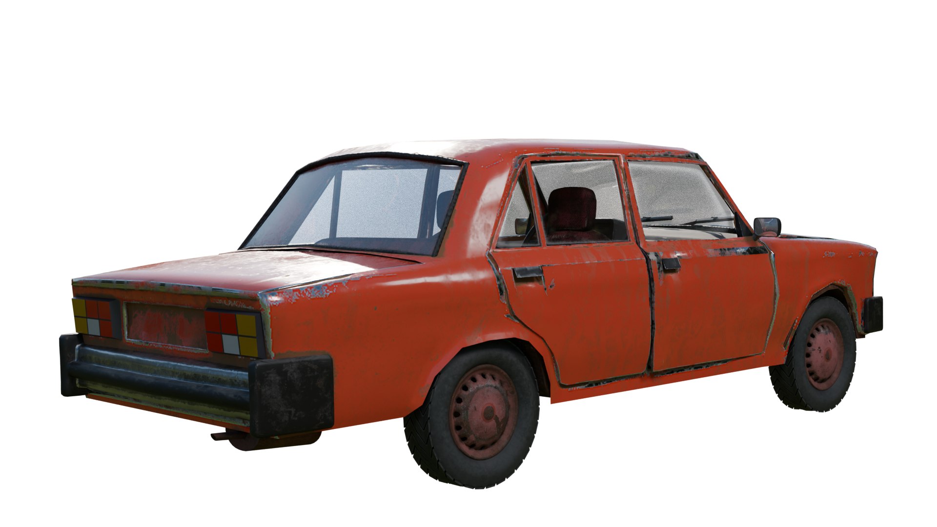 3D Model Old Car Lada Riva - TurboSquid 2389444
