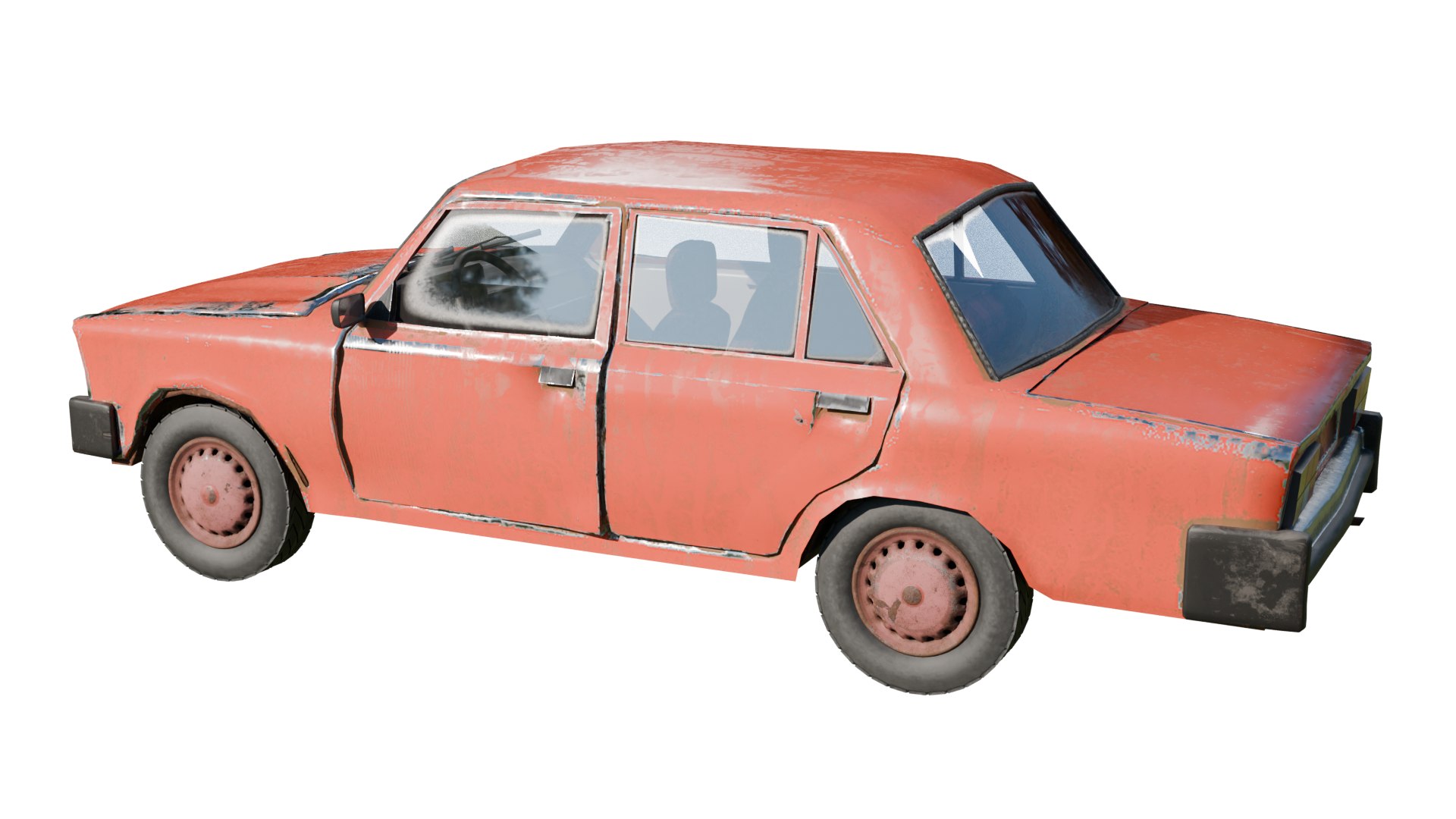 3D Model Old Car Lada Riva - TurboSquid 2389444