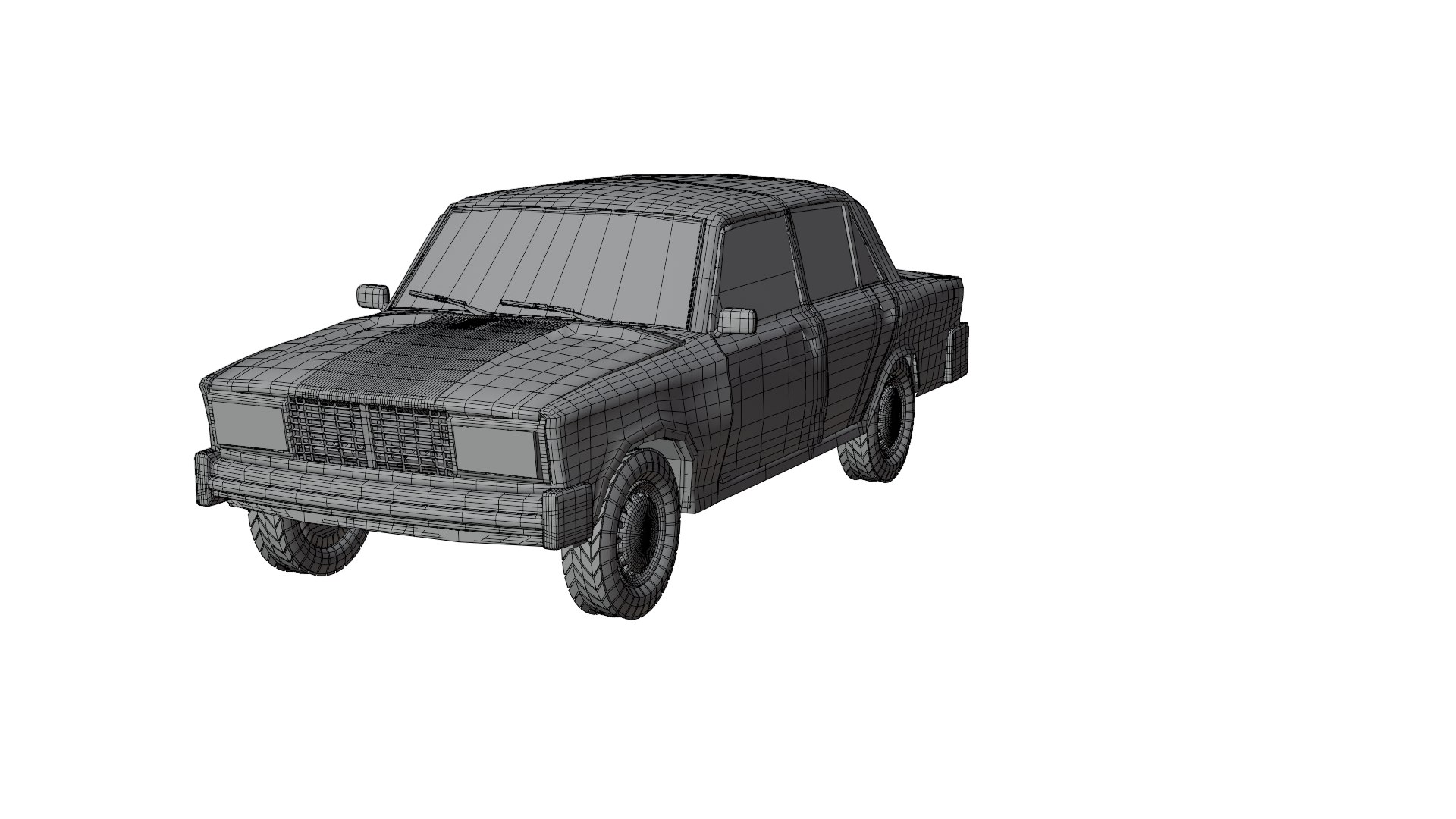 3D Model Old Car Lada Riva - TurboSquid 2389444