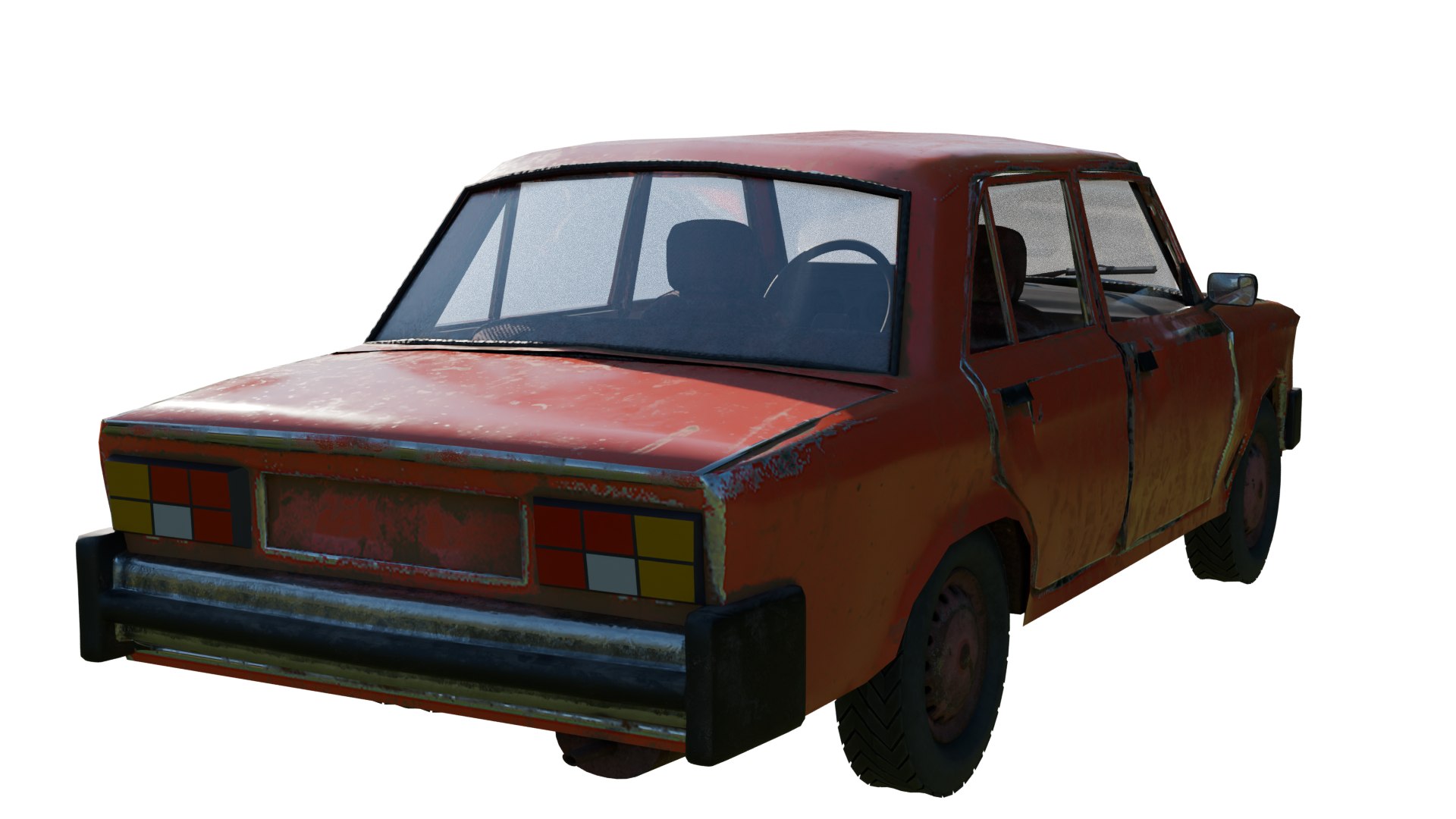 3D Model Old Car Lada Riva - TurboSquid 2389444