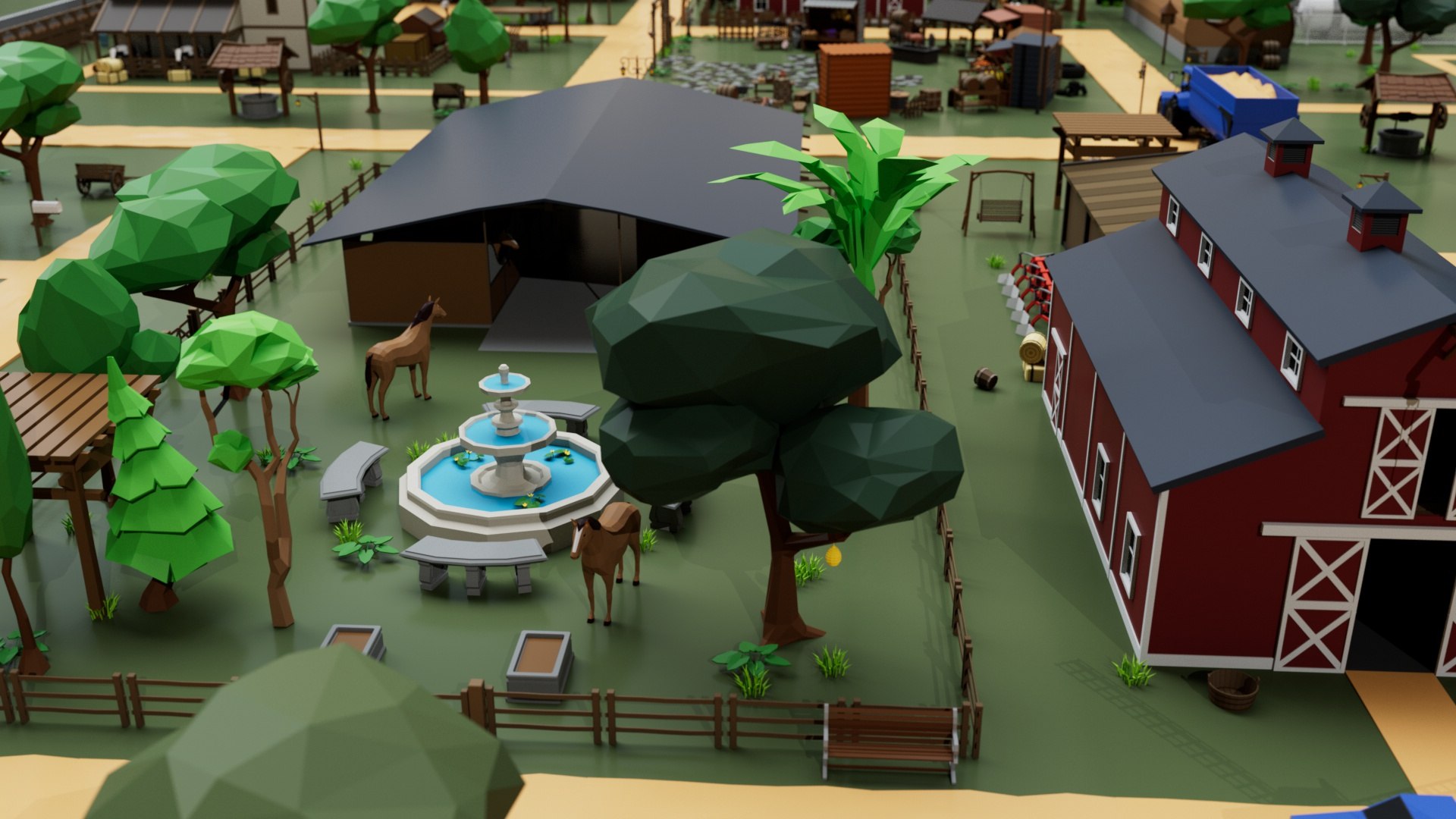 3D Farm House And Animals Mega Pack For Game Ready - TurboSquid 2334523