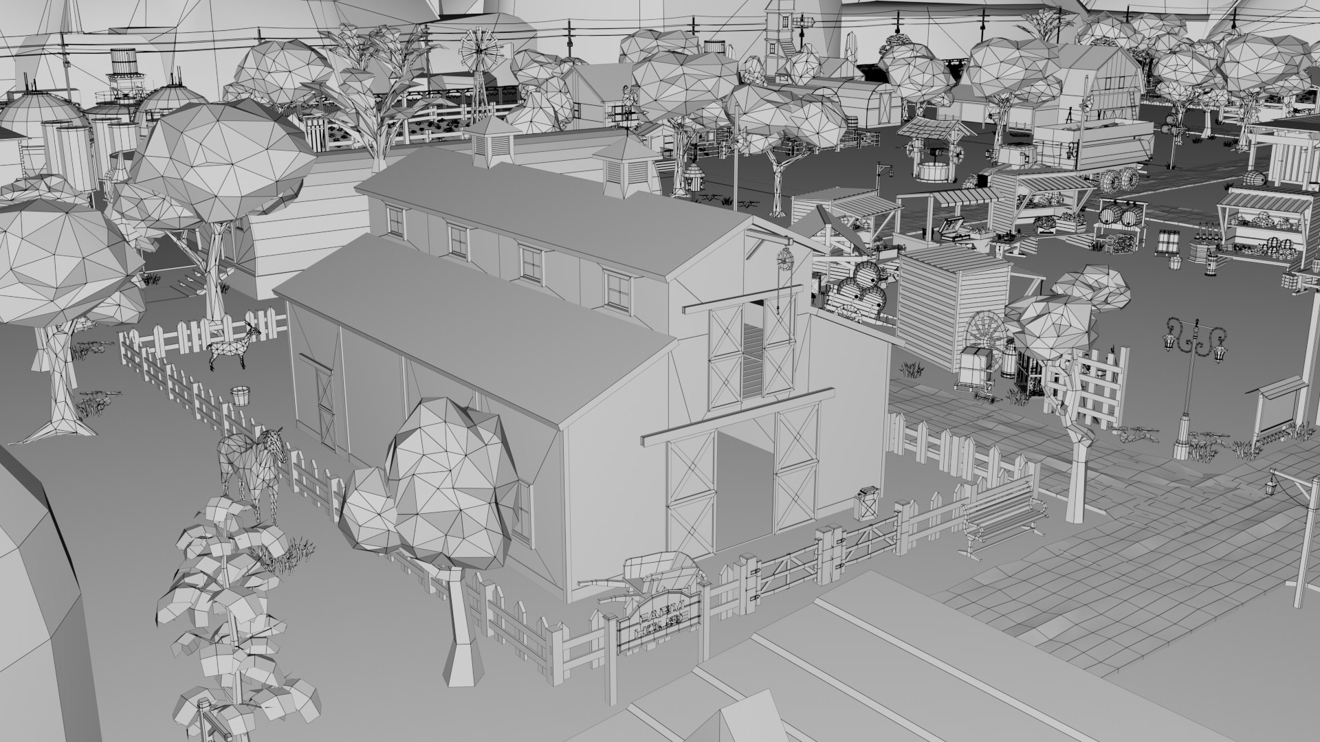3D Farm House And Animals Mega Pack For Game Ready - TurboSquid 2334523