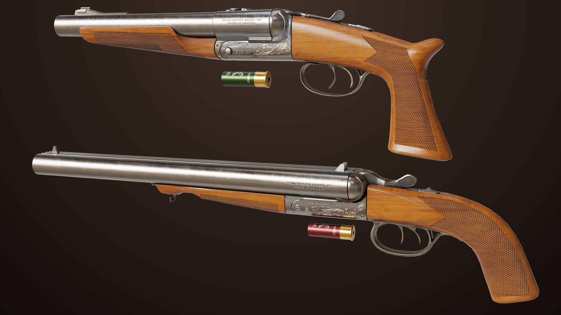 Classic Shotgun Rigged All PBR Unity UE Textures 3D model https://p.turbosquid.com/ts-thumb/p6/snlE1A/uF/silver01_00024/jpg/1764176875/1920x1080/fit_q87/b964d307af67b0b44638fcb798fd79aa681e155f/silver01_00024.jpg