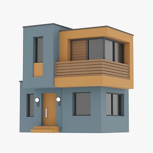 Small Modern House 01 3D